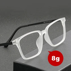 Ultralight TR90 Glasses Frame Pure Titanium Myopia Glasses Men Comfortable Retro Square Large Size Optical Eyewear Frame 9822
