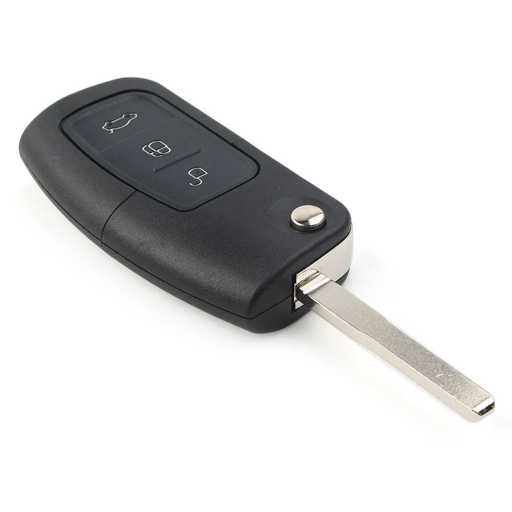 Télécommande de voiture pliable Flip Key Fob pour Ford Focus, coque Mondeo, remplacement du boîtier, Ecodehors Fi.C.