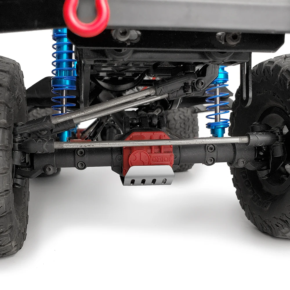 YEAHRUN Pancerz podwozia ze stali nierdzewnej Przednia tylna oś Płyta ochronna do Axial SCX10 II 90046 1/10 RC Crawler Części samochodowe