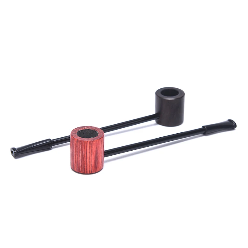 1 Pieces Ebony Wood Pipe Smoking Pipes Portable Smoking Pipe Herb Tobacco Pipes