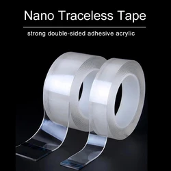 1/2/3/5m Nano Tape nastro biadesivo nastro adesivo impermeabile senza tracce per bagno lavello da cucina rubinetto adesivo Gel