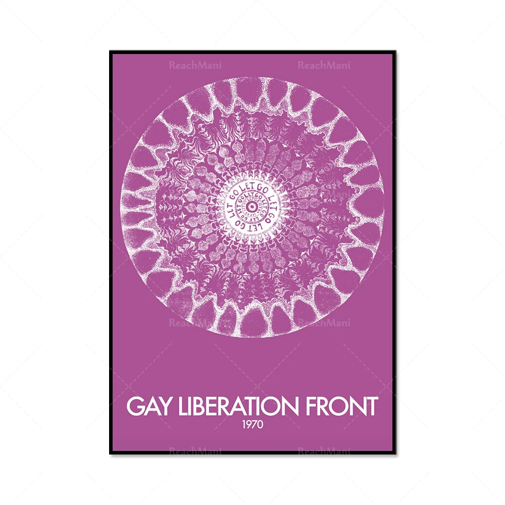 Gay Liberal Party Flyer/Poster, Liberation Front Poster, Lesbian Lgbtq Gay Rights Home Decor Canvas Wall Art Print Gift