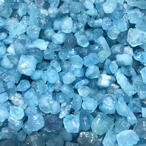 1pc Natural Aquamarine Raw Stone Crystal Quartz Rock Collectible Mineral Specimen Healing Rough Gemstone Home Room Decoration