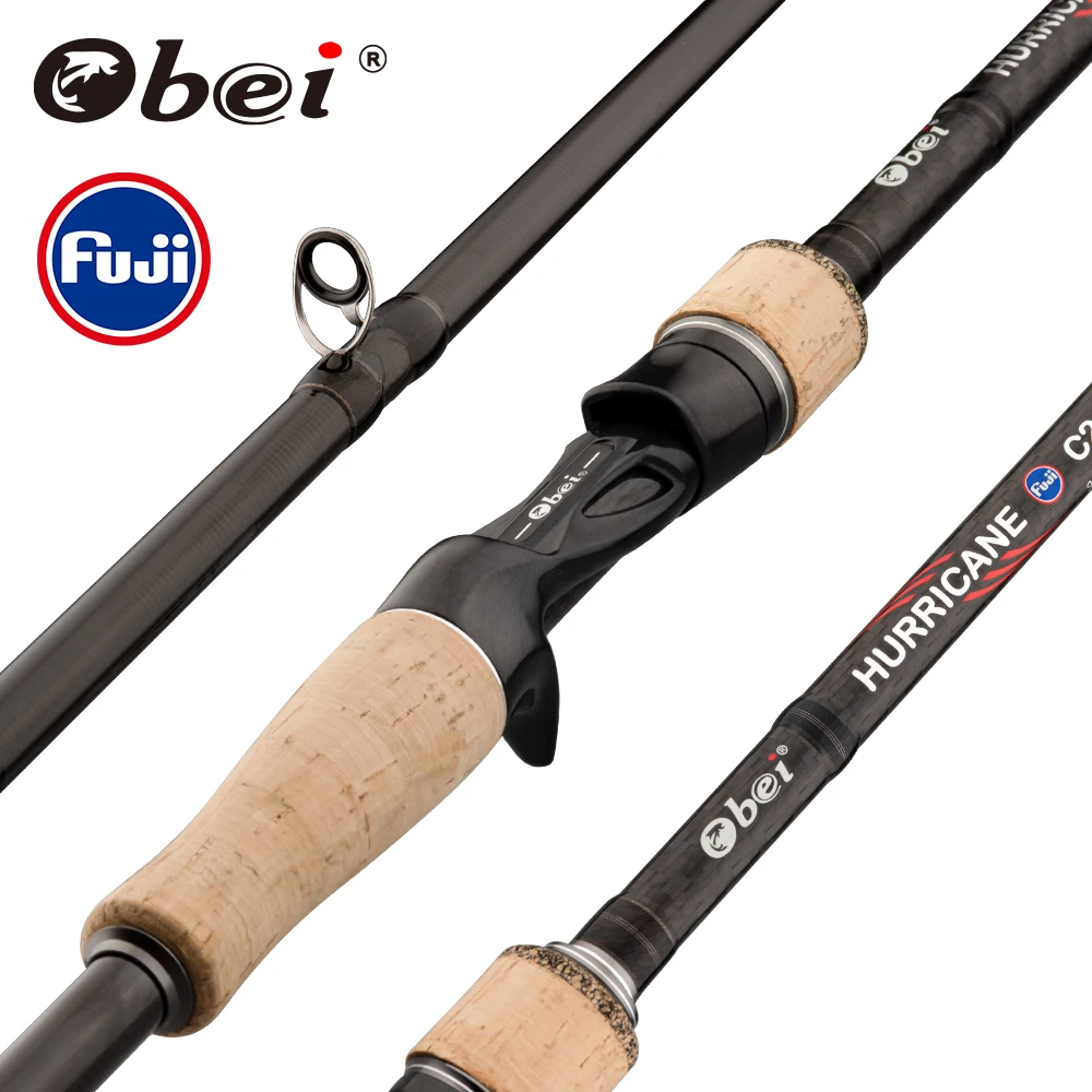 Obei HURRICANE 2.1m/2.4m/2.7m Casting Spinning Fishing Rod Fuji  Guide Baitcasting Travel pesca M/ML/MH/H Lure Rod