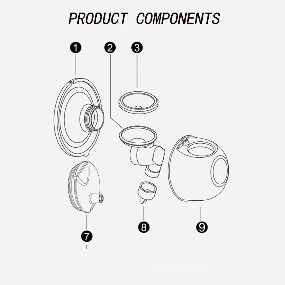 S9/S12 Aksesori Pompa ASI Yang Dapat Dipakai Silikon Tanduk Silikon Katup Duckbill Diafragma Bahan Silikon Tidak Mengandung BPA