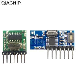 QIACHIP 433mhz Wireless Wide Voltage Coding Transmitter + Decoding Receiver 4 Channel Output Module For 433 Mhz Remote Controls