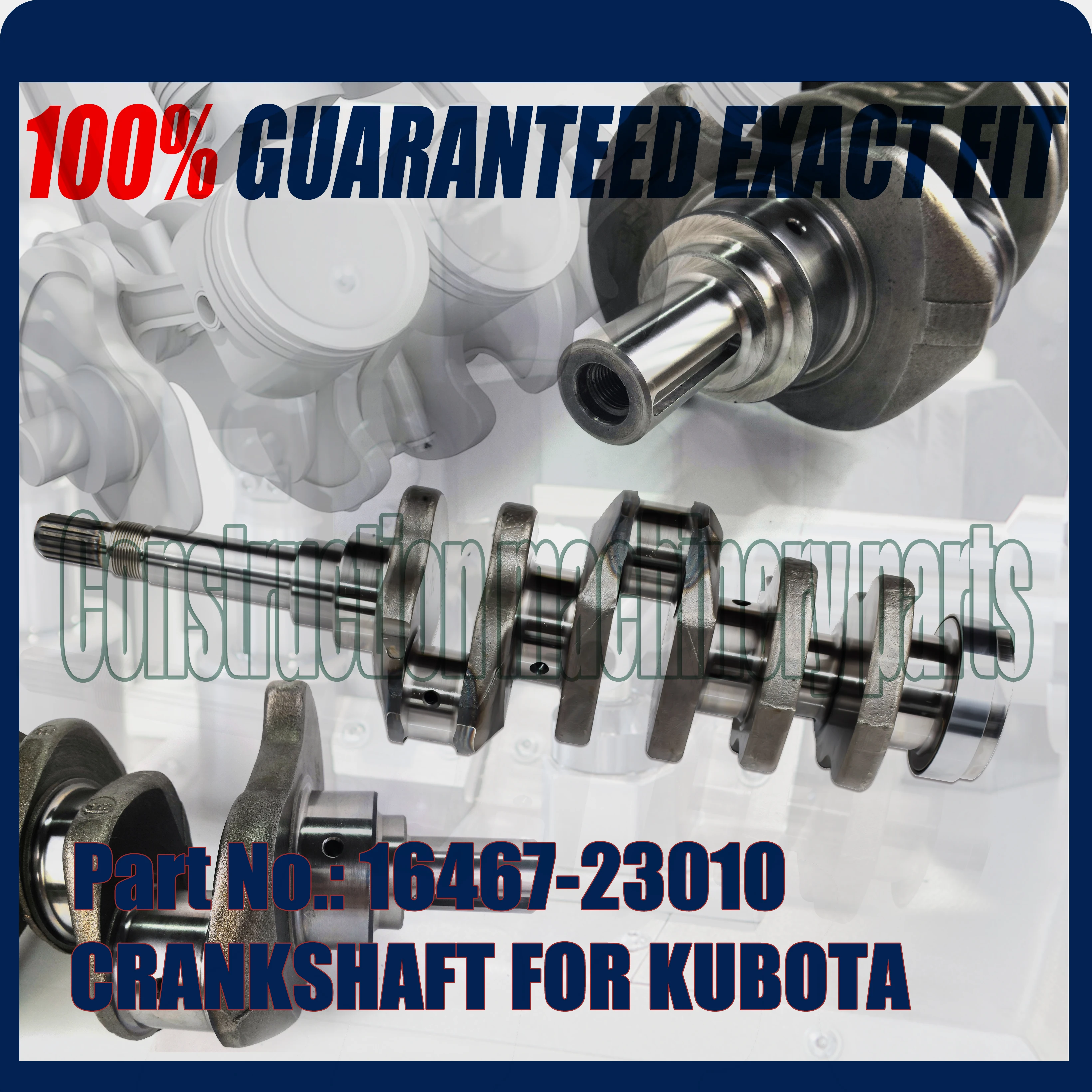 

D1703 Crankshaft 16467-23010 for BOBCAT 325 328 Excavators D1703-EB Diesel Engine Repair Parts For Kubota