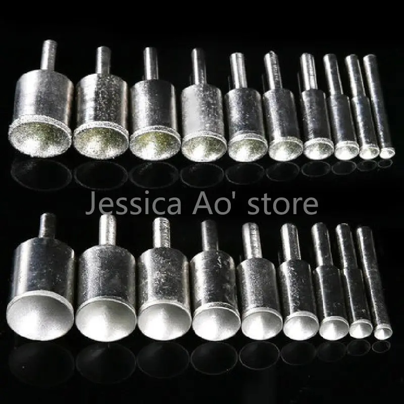 3-20mm 80/600 grana Fine/grossa cilindro di sabbia perline tonde strumenti di lucidatura diamante concavo testa di macinazione giada ambra arrotondamento