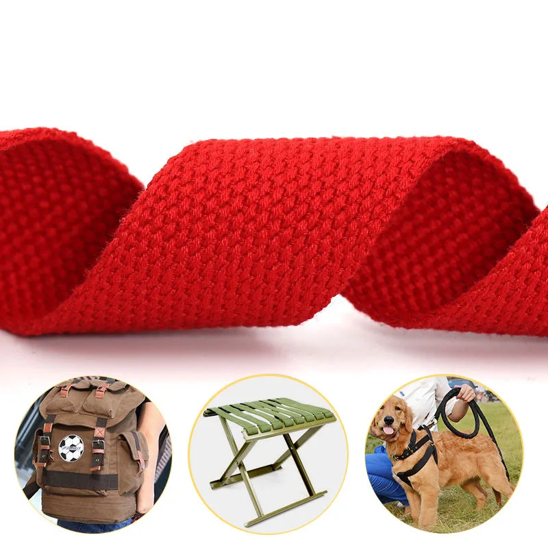 New 5Meters 32mm Canvas Ribbon Belt Bag  Cotton Webbing Canvas Webbing Knapsack Strapping Sewing Bag Belt Accessories