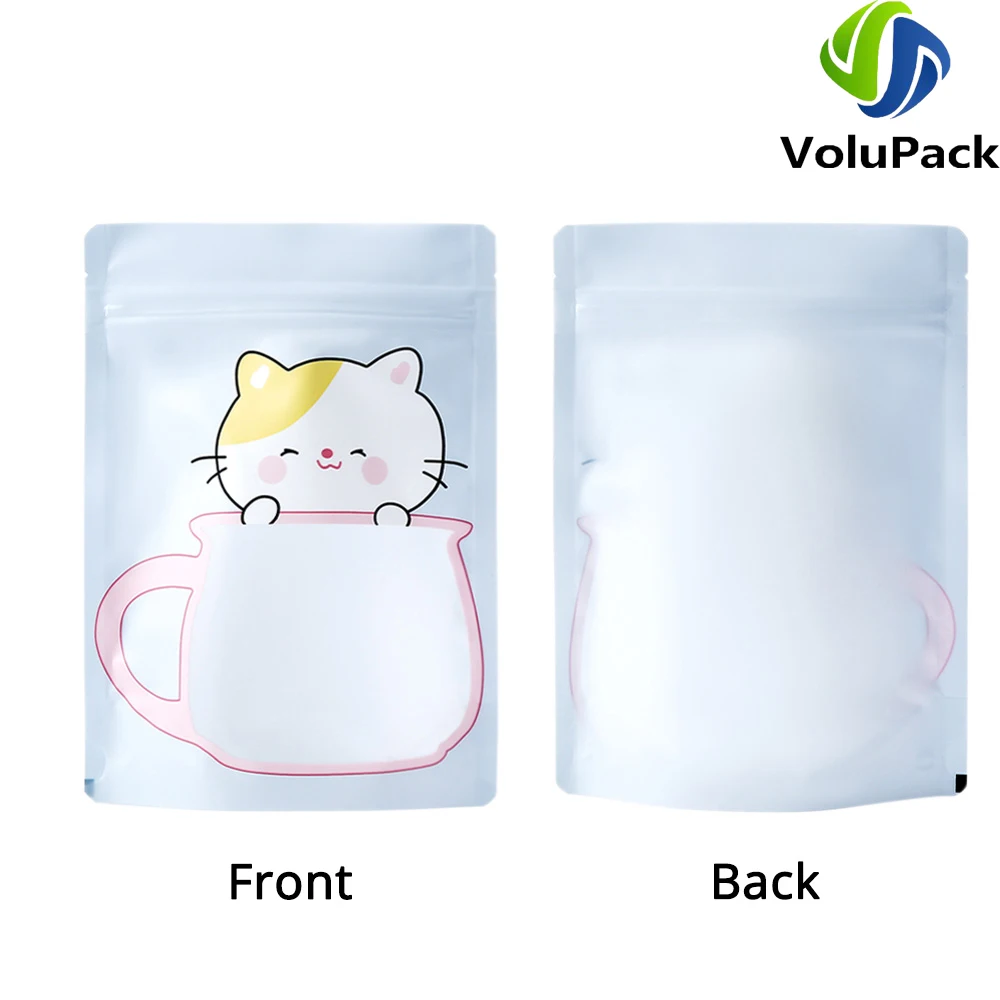 Plastic Mylar Packaging Bags with Printing, Stand Up Clear Window, Ziplock Pouches, Eco-friendly, Child Christmas Gift