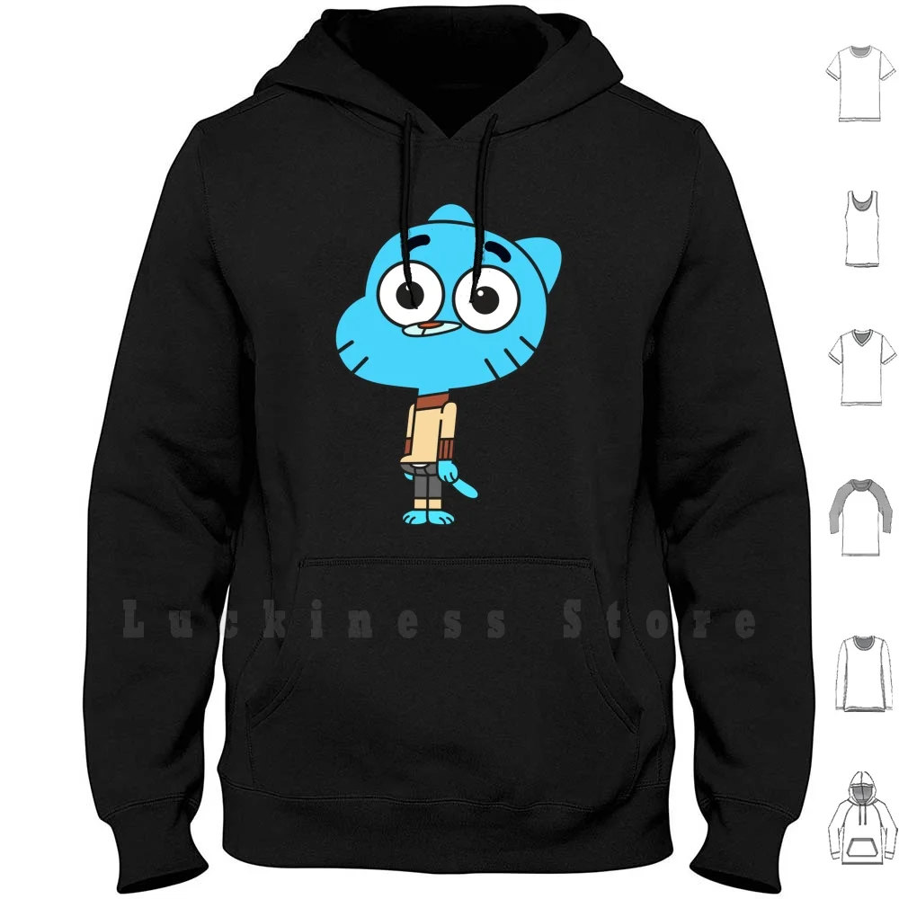 Gumball Hoodies Gumball Watterson Gumball The Cute Cartoon Cat Blue Cat Gummypuss