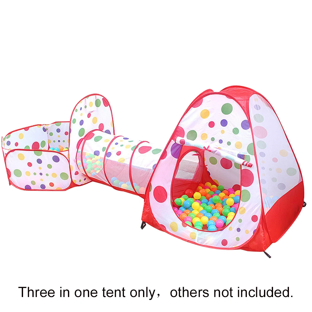 3 in 1 Kids Play Tent Indoor Outdoor Children Baby Kid Play House Tent Tunnel Ball Pool Toy Kids Toys Colorful Ocean Ball Pool