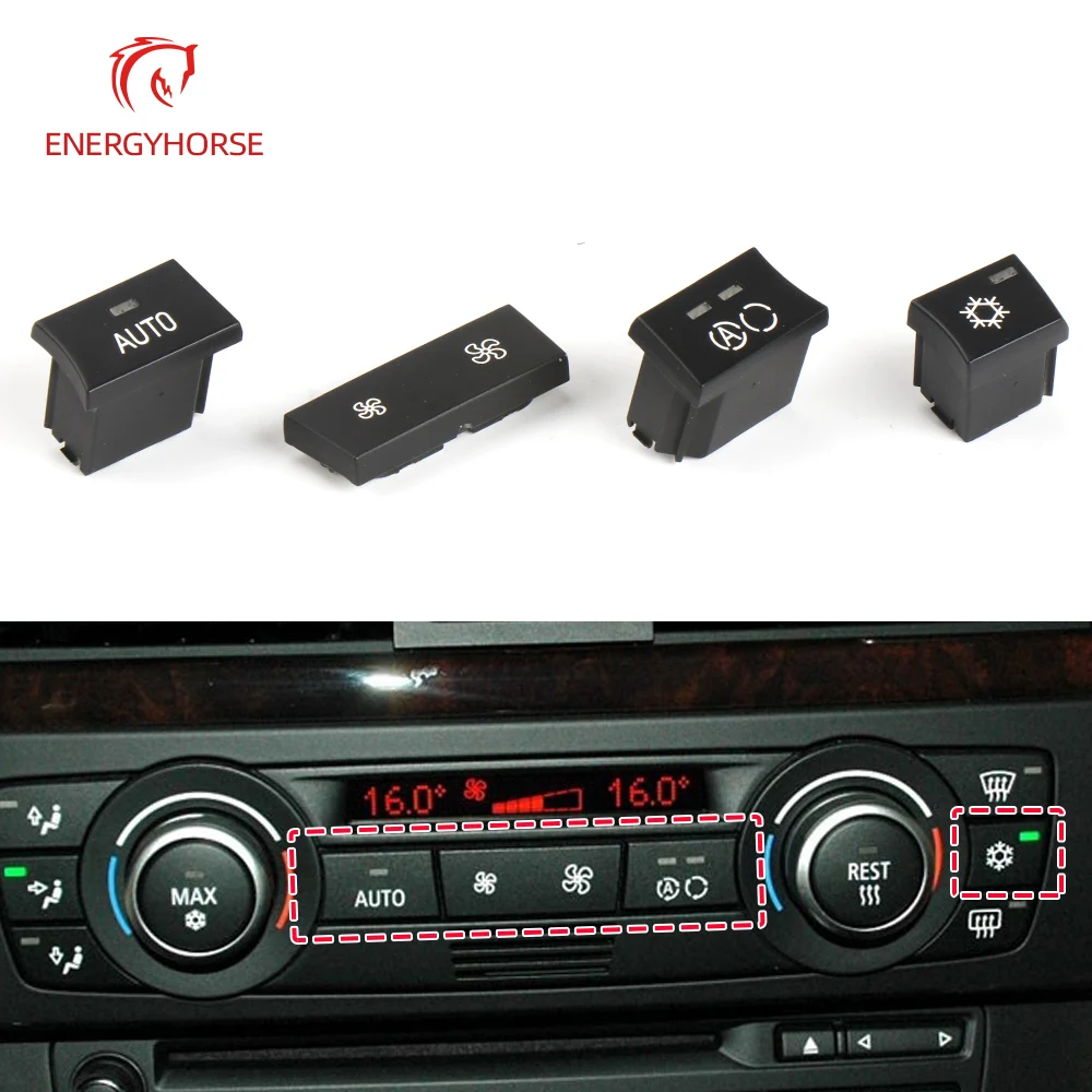 Car Heater Climate Control Fan Volume air conditioning Button Air Circulation Button For BMW E90 E93 E87 E84 F25 3 Series X1 X3