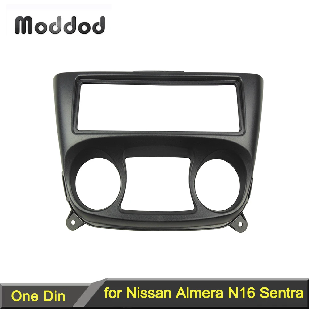 One 1 Din Radio Fascia for Nissan Almera N16 Sentra 2000-2006 Stereo Panel DVD Installation Trim Kit Face Surround Frame Bezel