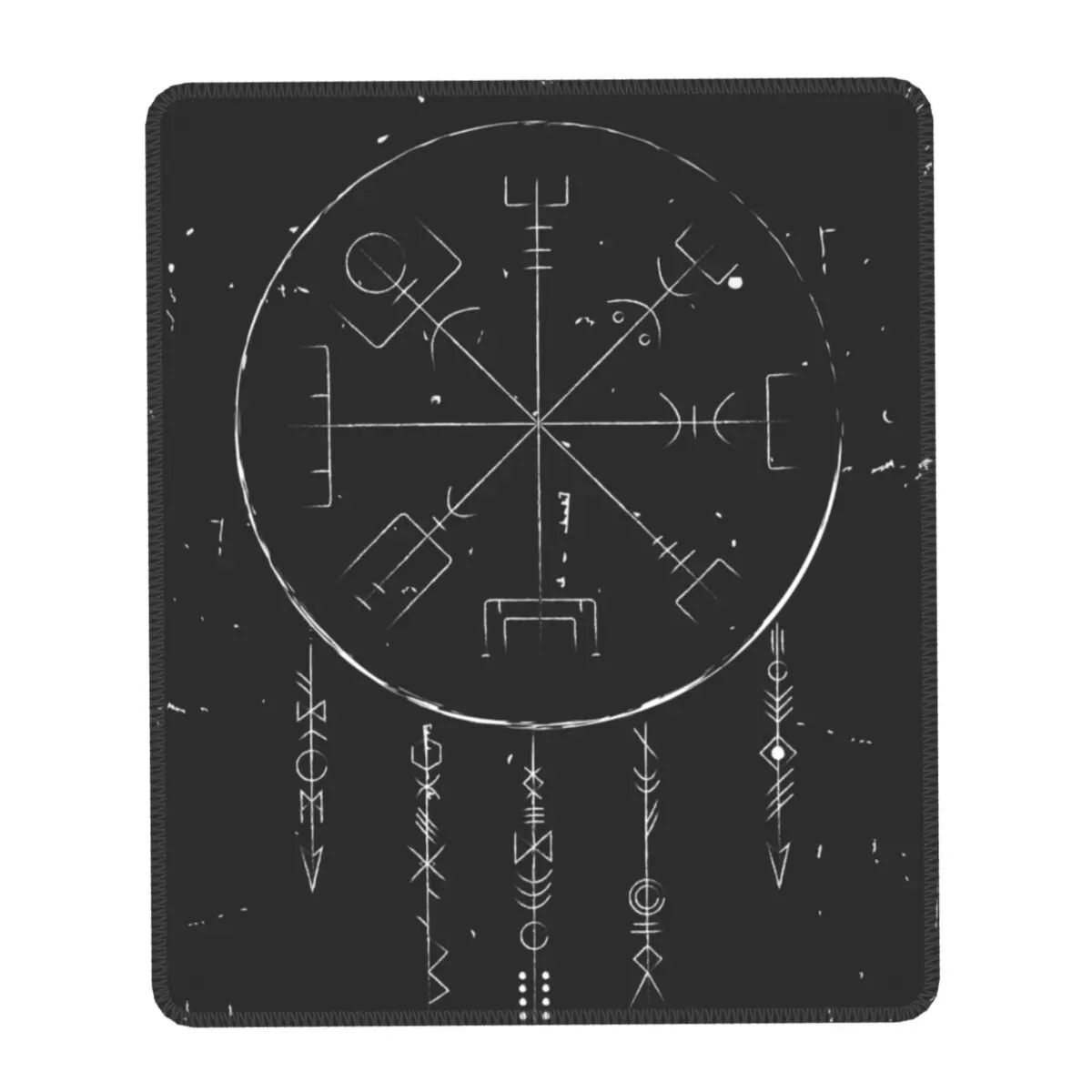 Rune Dream Catcher Gamer Mouse Pad Custom Anti-Slip Rubber Base Lockedge Mousepad Norse Mythology Viking Office Desktop PC Mat