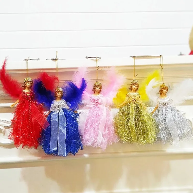 

Christmas Feather Wing Angel Doll Merry Navidad Christmas Decorations for Home Xmas Ornament Natal 2022 New Year Home Decor Noel