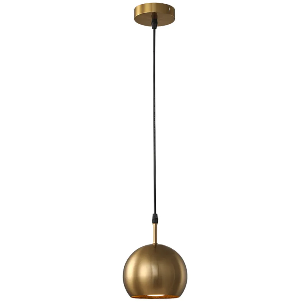 American Brass Metal Lampshade Led Pendant Lights Industrial Kitchen Accessory Dining Room Indoor
