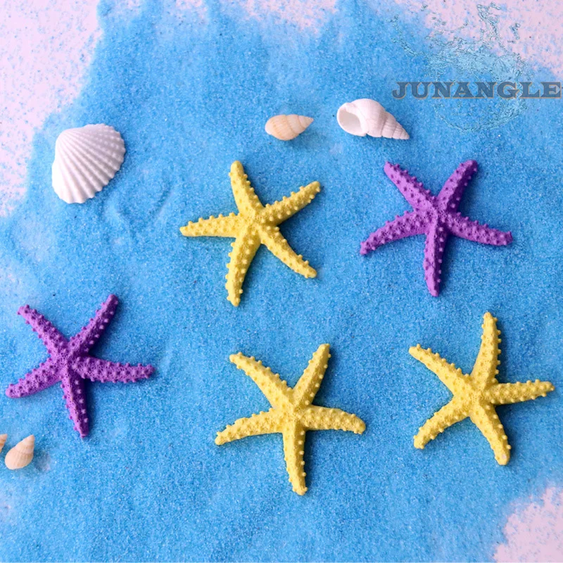 Starfish Background Mini Fish Tank Decoration, DIY Micro Landscape, Succulent Potted Plants, 4cm, 5Pcs