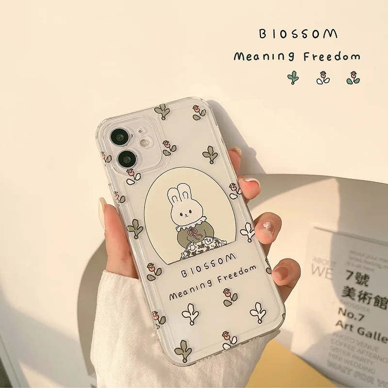 iK70 Creative Cute Rabbit Pattern TPU Soft Phone Case For iPhone 11 Pro Max For iPhone 12 ProMax iPhone X XR XS Anti-Drop Shell