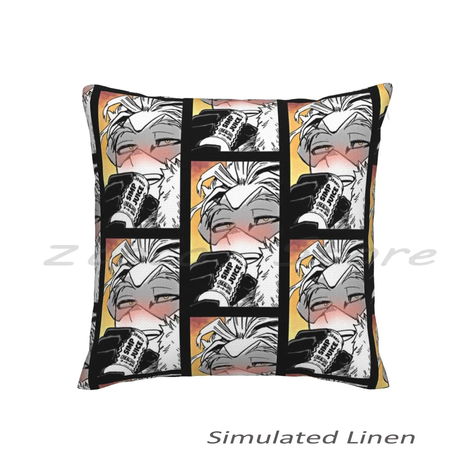 Simp Juice Hawks Print Customize Pattern Flax Plush Velvet Fabric Pillow Case Hawks Hawks Bnha Hawks Mha Keigo Takami Bnha