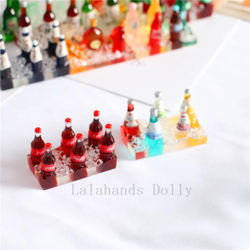 1set Diy Simulation Drink bottle, Wine bottle  Food Toys For Dollhouse  Kitchen Restaurant Decoration Materials Accessories