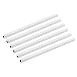 uxcell 4/6Pcs 6063 Aluminum Square Tube 200mm/300mm Length Seamless Straight Pipe Tubing for boat building, modelers трубка