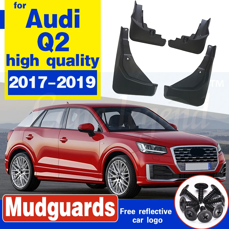 4Pcs Set for Audi Q2 2017 2018 2019 Car Mud Flaps Front Rear Mudguard Splash Guards Fender Mudflaps Flap Auto Accessories