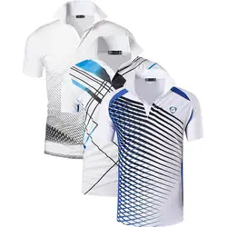 Jeansian-Camiseta deportiva de secado rápido para hombre, Polo de manga corta, Polo de Golf, tenis, bádminton, LSL195, paquete de 3