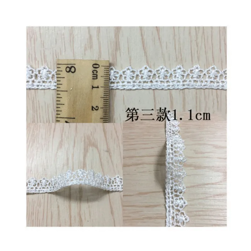 5Yards High Quality Unilateral White Lace Ribbon Trim DIY Embroidered For Sewing Decoration African Lace Fabric Ribbon