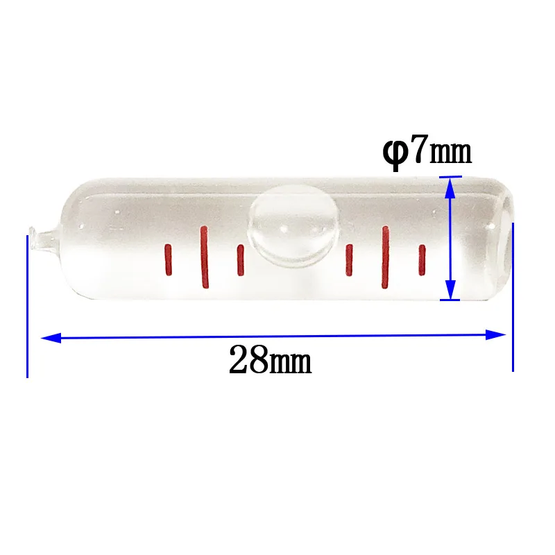 Long Glass Bubble Spirit Level Ampoules For Frame Column Leveler Bar Level Measuring Instrument