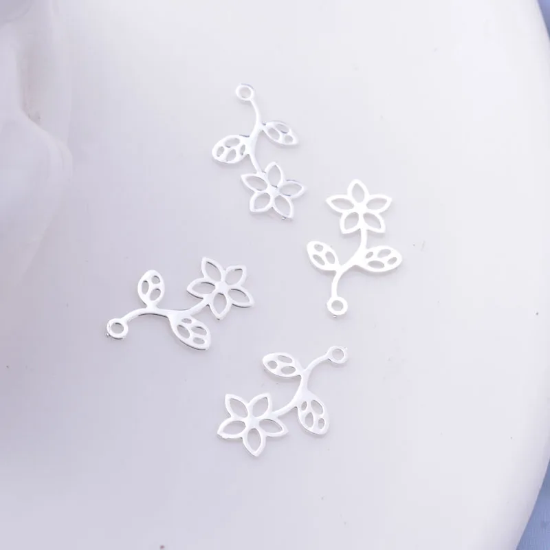 100 Stück AC10329 15*8mm Kleine Blumenanhänger DIY Schmuck Ohrring-Komponenten – Detail 15