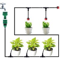 DIY Self Water Drip Irrigation System Automatic Garden Watering Timer System Kit Plant Watering Kit Irrigation Drippers Set