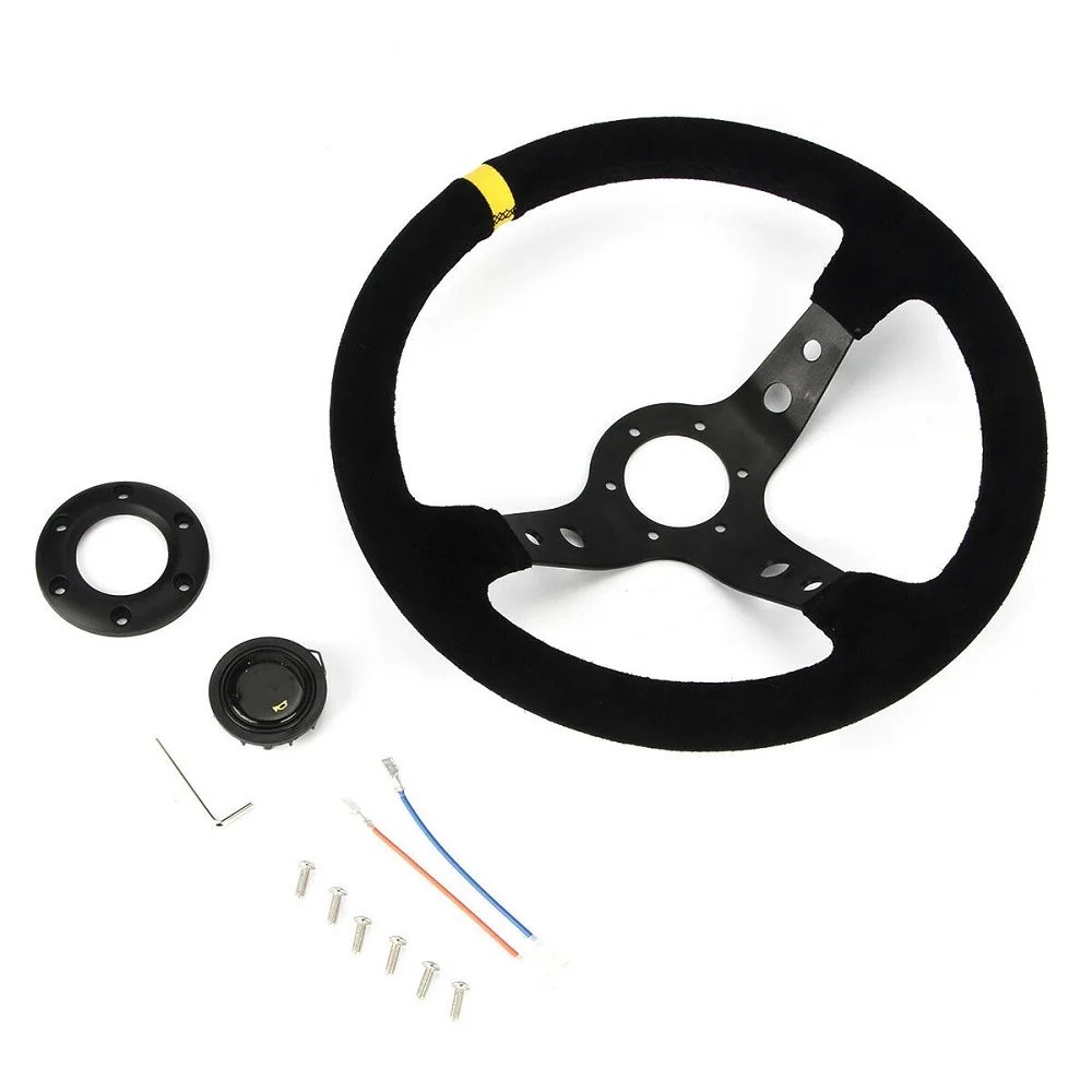 350mm 13.8inch Car Steering Wheel Drift Racing Game Steering Wheel Universal 70mm PCD for Logitech G29 G920 G923