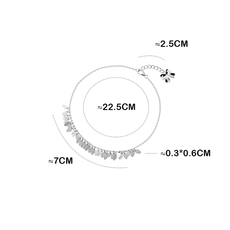 MIQIAO Bracelet On The Leg Anklet For Women Silver 925 Foot Sterling Jewelry Female Simple Glossy Oval Light Piece Temperament