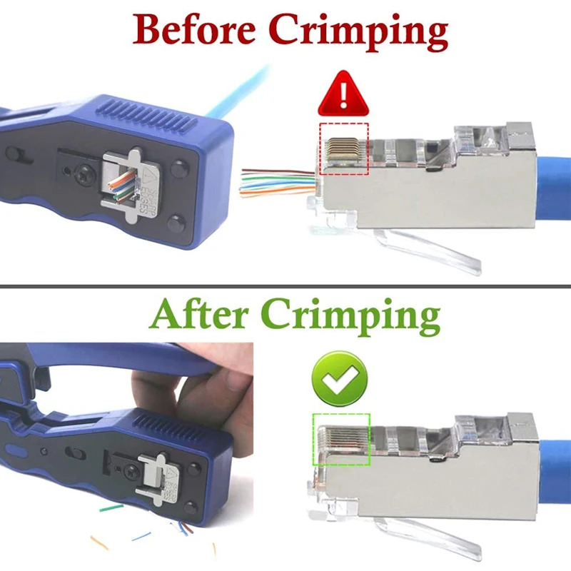 RJ45 Netwerk Kabel Krimptang Cat7 Cat6 Cat5 Modulaire Krimptang Apparaat Draad Stripper Ethernet Kabel Aansluiting Tool Kit