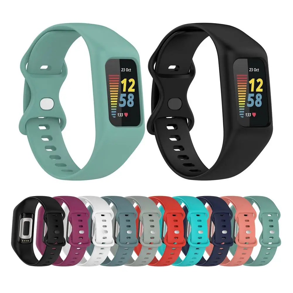 Silicone Watch Strap For Fitbit Charge 5 4 3, Good Flexibility Easy To Install Soft Watch Strap For Fitbit5 For Fitbit4