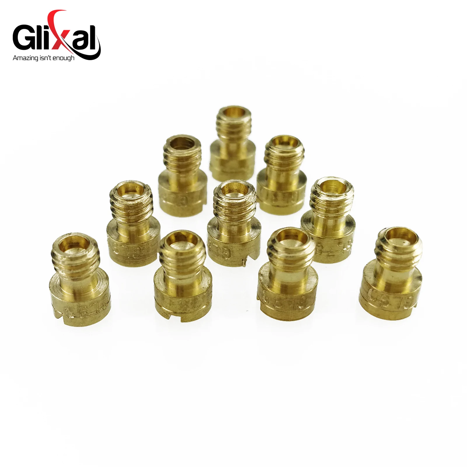 Glixal GY6 49cc 50cc 80cc 100cc CVK Carburetor Carb Main Jet 139QMB 139QMA #78#80#85#87#88#90#92#94#96#98 (10 pcs set)