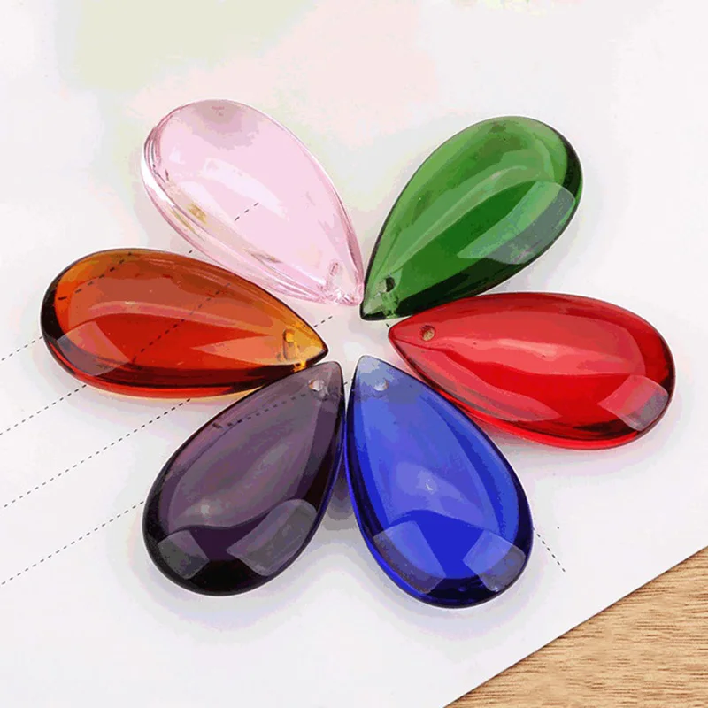 1pcs Big Teardrop 38mm 50mm Crystal Glass Loose Pendant Beads for Jewelry Making DIY Curtain