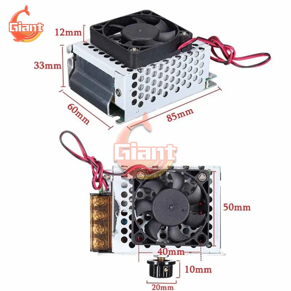 AC 110V-220V 4000W Motor Speed Controller SCR Adjustable Control Dimming Dimmers Voltage Regulator Thermostat Import High-power