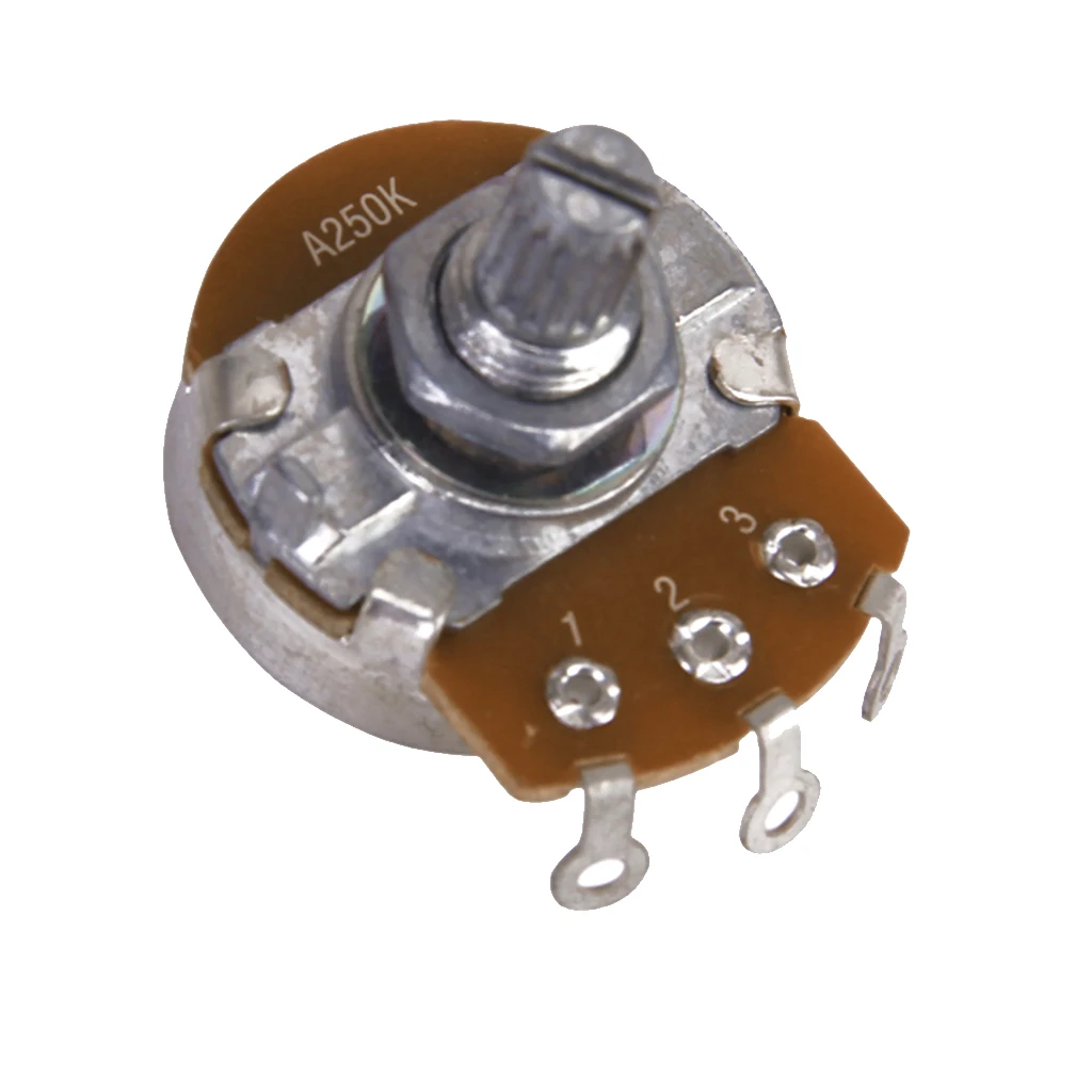 250K-ohm Control Pot Guitar Potentiometer Split Shaft Guitar Volume for Replacement/upgrading Volume and Tone Controls