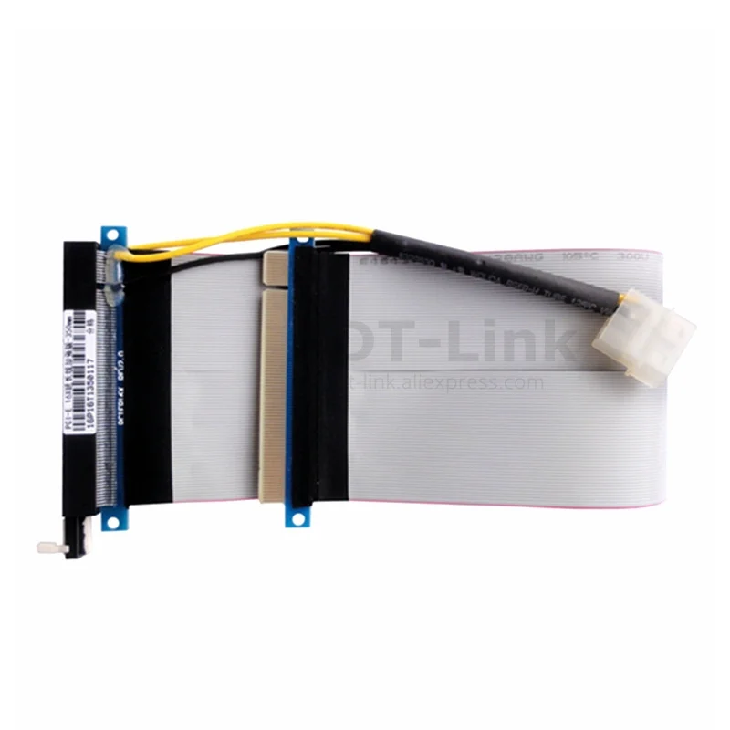 كابل موسع شريط Bitcoin المرن PCI Express 16X وصلة PCIe X16 مع طاقة موليكس 4Pin 12 فولت لمعدات التعدين