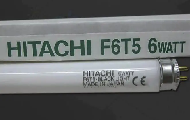 HITACHI F6T5 BLACK LIGHT 6W fluorescent lamp tube,6WATT 365nm UVA bulb