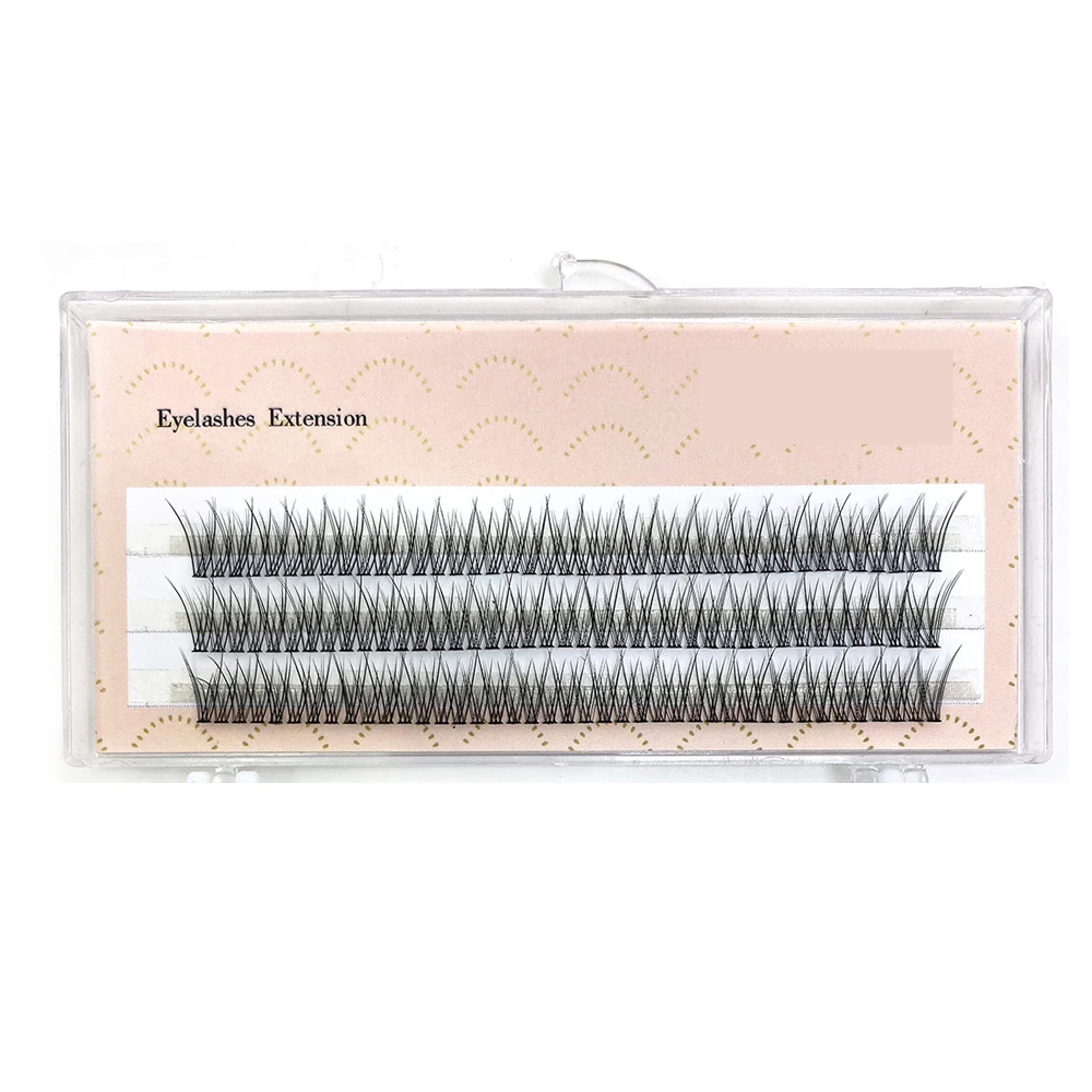 NEW natural Cluster fishtail type dovetail eyelash extension Premade Volume false grafted thick eyelash soft makeup tool