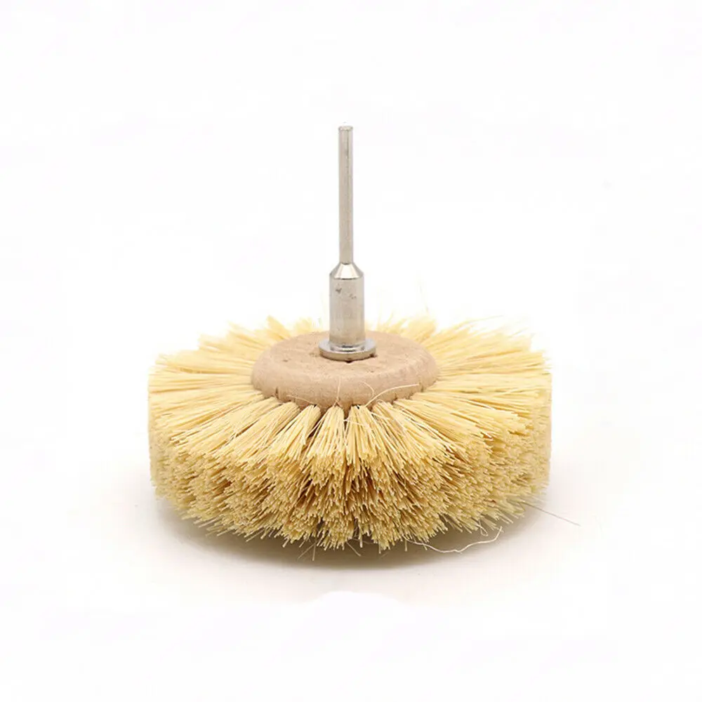 80Mm Sisal/ม้าผมแปรงลวดแปรงล้อ1/8 ''Shank สำหรับ Dremel โรตารี่