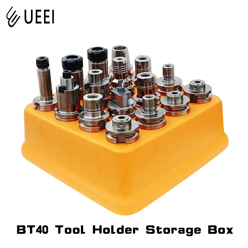 BT40 Tool Holders Plastics Storage Box 16 Hole 15 Hole CNC Machining Center Parts Holders Case Hard Plastic Organizer