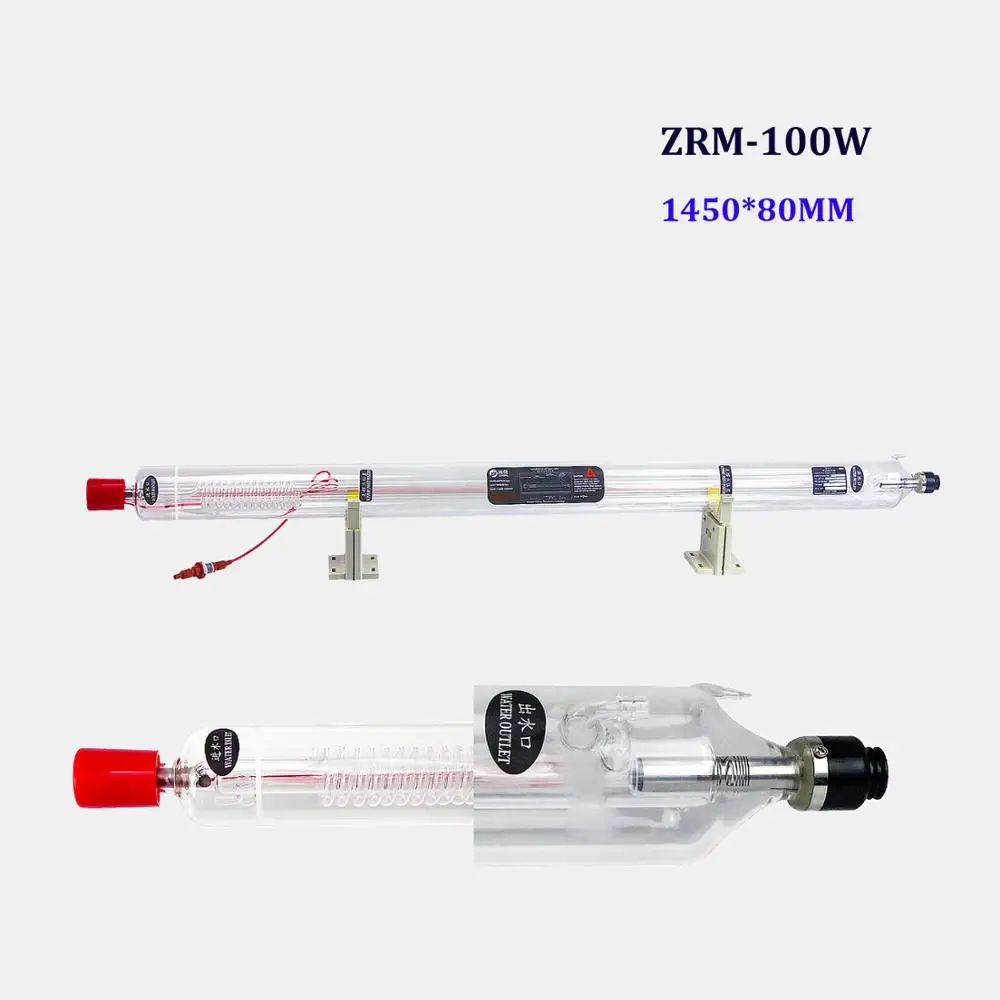 

Zurong ZRM-100 100W Co2 Laser Tube 1450* 80Mm Laser Tube