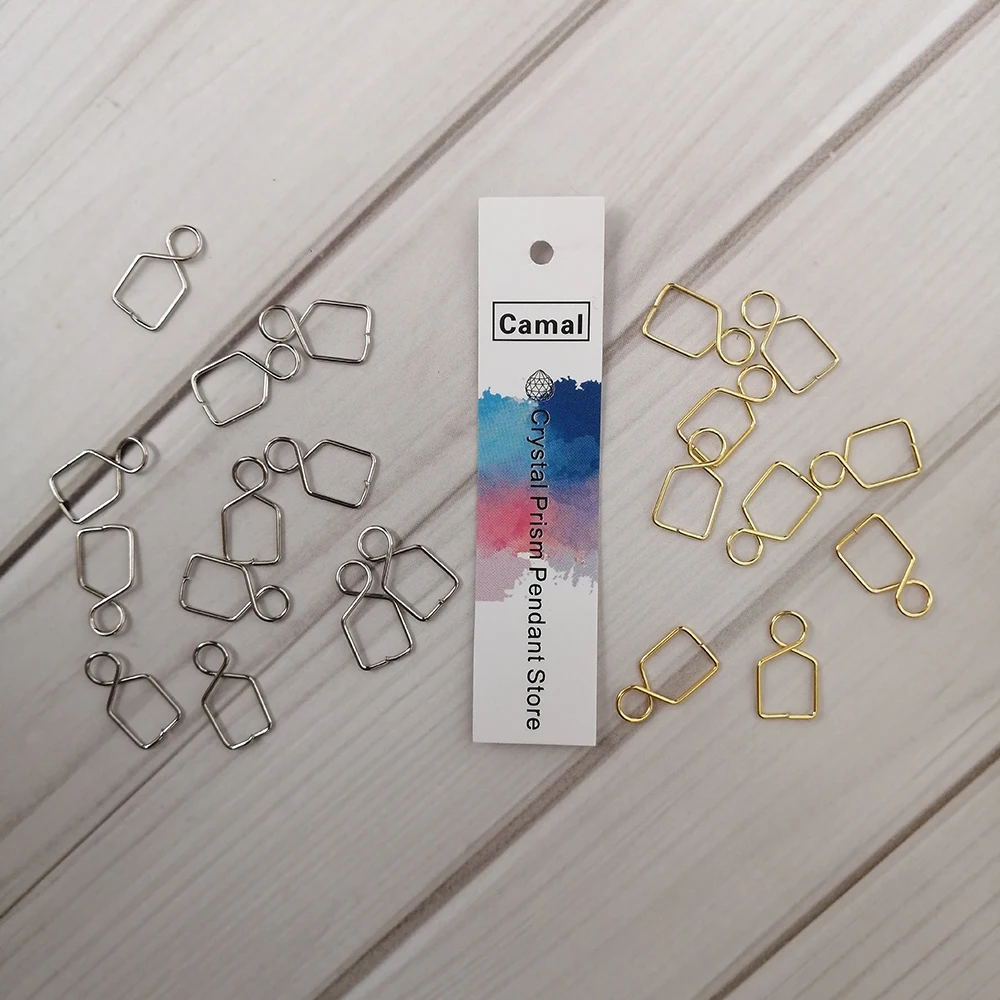 

Camal 500pcs 7*14mm Chrome/Gold Buckle Hook Metal Connector For Hanging Crystal Tube Ball Pendant Chandelier Lamp Lighting Parts