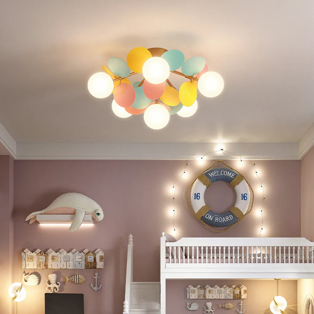 

Modern ball chandelier Macron Lighting Nordic gold light fixtures Children Room Lustre Home Decor kids room chandelier