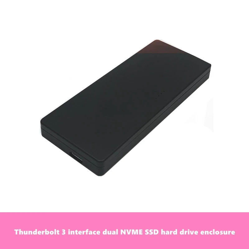 Thunderbolt 3 to SSD Thunderbolt 3 Single-Dual NVME SSD Hard Disk Enclosure Supports Thunderbolt 2 Interface MAC Computer