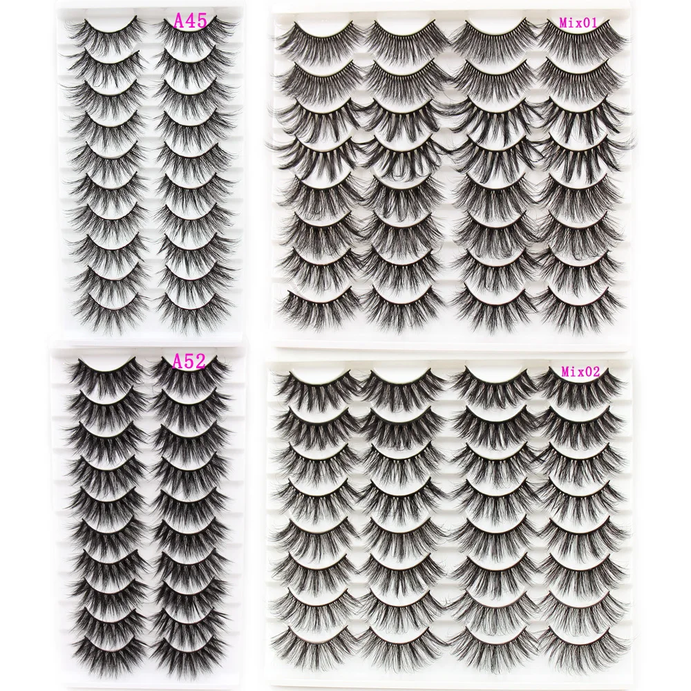Wimpern 5/10/16 Paar 3D Faux Nerz Wimpern Natürliche Falsche Wimpern Wiederverwendbare Dramatische Volumen Wimpern Make-Up Wimpern Verlängerung – Detail 19